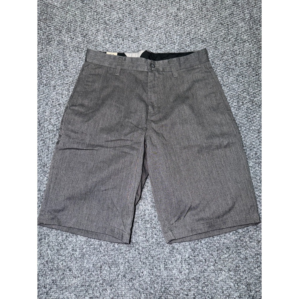 Volcom Frickin Chino Shorts Size 28 Dark Gray Relaxed Fit Stone Logo Y2K
